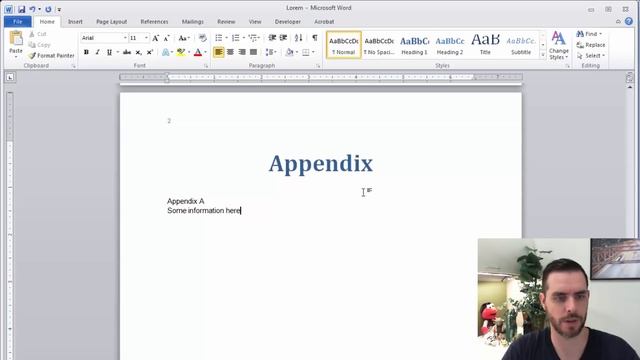 How to Add an Appendix to a Word Document смотреть онлайн