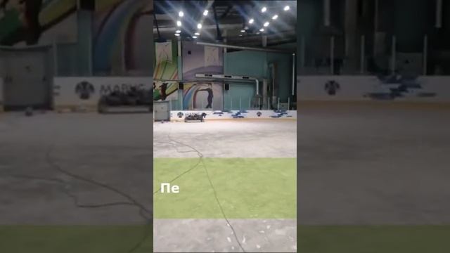 Шлифовка бетонного пола катка хоккейной коробки.