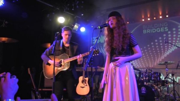 ESCKAZ in Vienna: Mørland & Debrah Scarlett (Norway) sing A Monster like me (Nordic party)