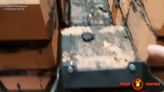 Печь камин с большой топкой, духовкой и лежанкой. смотреть онлайн