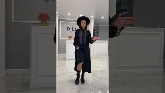 Платье с длинным рукавом смотреть онлайн