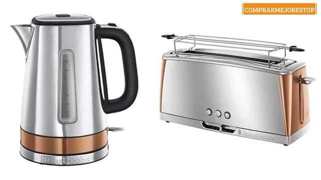 Russell Hobbs Luna Copper - Hervidor de Agua Eléctrico (2400 W, 1,7l, Acero Inoxidable, Cobre, Gris смотреть онлайн