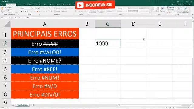COMO CORRIGIR OS ERROS COMUNS NO EXCEL? смотреть онлайн