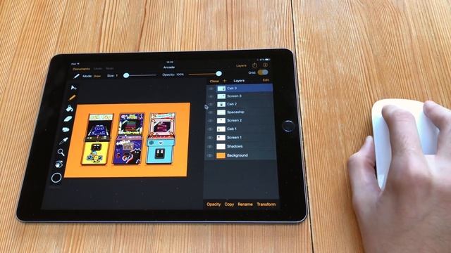 Magic Mouse connected to an iPad running Pixure with PanelKit смотреть онлайн
