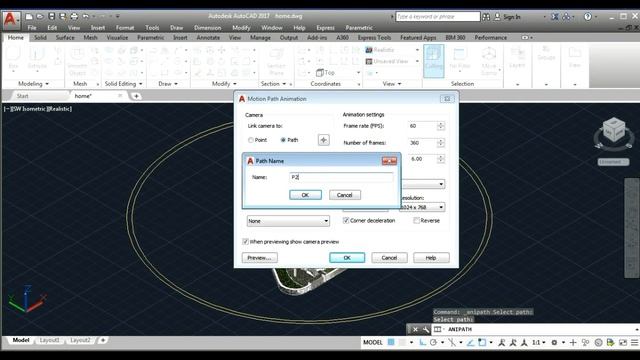 How To Use Camera Make Animation Presentation Video Of 3D House In Autocad - Motion Path Animation смотреть онлайн