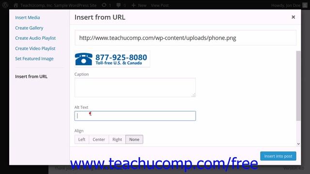 WordPress 4.0 Training Tutorial Adding Images from a URL смотреть онлайн