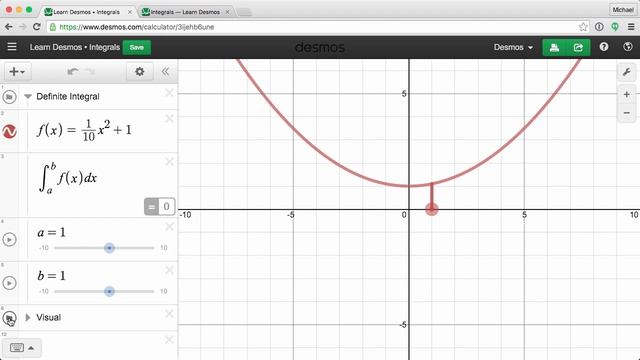 Learn Desmos: Integrals смотреть онлайн