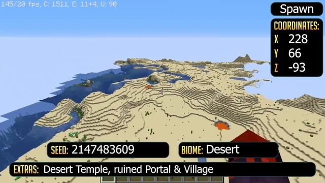 Huge Desert Seed Minecraft ✨ Minecraft 1.17.1 ✨ErikOnHisPeriod смотреть онлайн