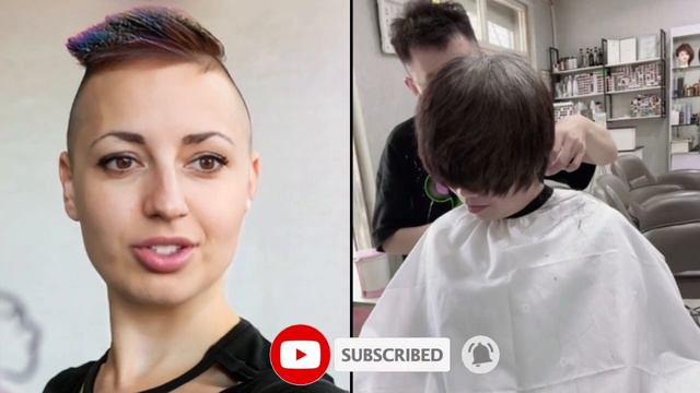Haircut Stories - Linda From Long Hair To A Bold Shave : Girl Shaves Her Hair Part 1