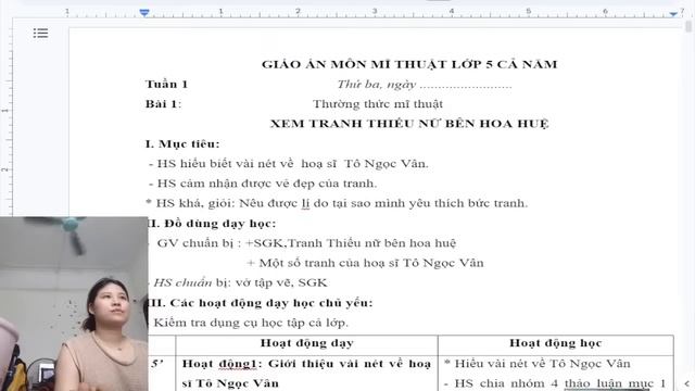 MI THUAT LOP 5 -(GIÁO ÁN MÔN MĨ THUẬT LỚP 5 | DAM ME VE TRANH смотреть онлайн