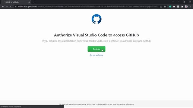 Log In with your GitHub account on Visual Studio Code смотреть онлайн