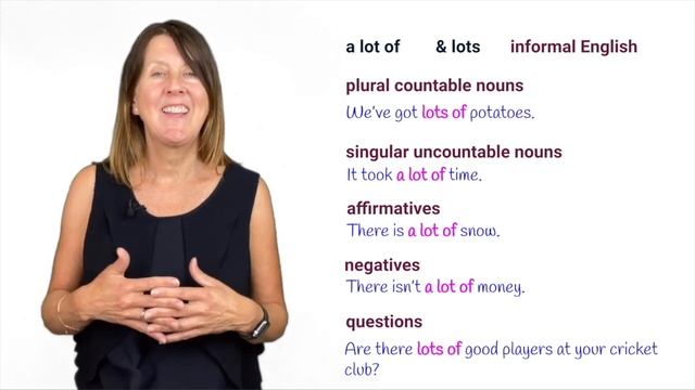 Much or Many? a lot of and lots of - English Grammar lesson | countable and uncountable nouns смотреть онлайн