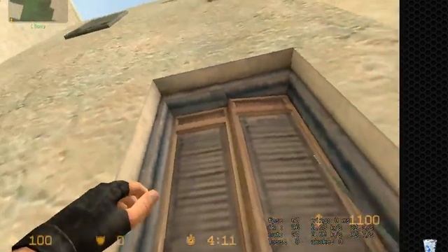 Секретные места в CSS V34!!На карте De_dust2.