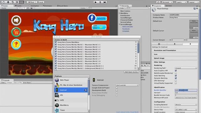 Kong Hero Adding Services Kong Hero Unity Game Source Code Tutorial 11 смотреть онлайн