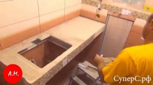 Столешница для раковины своими руками/ремонт ванной своими руками/как укладывать плитку