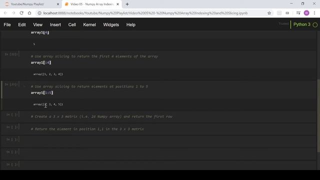 Python - Numpy for Actuaries - Array Indexing and Slicing смотреть онлайн