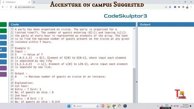 7 Sep: Suggested Coding : Accenture On campus latest coding questions | Assessment test 2023 смотреть онлайн