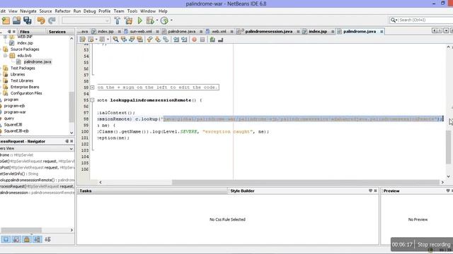 Statefull EJB palindrome program смотреть онлайн