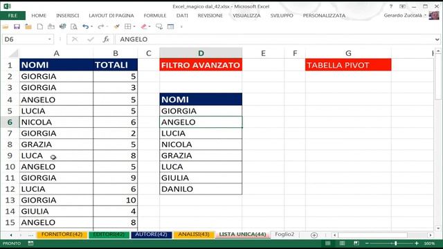 EM44 Creare una lista unica e univoca con Excel 2 metodi смотреть онлайн