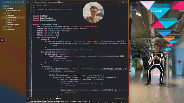 Building a Squat Counter in your iOS app with QuickPose.ai смотреть онлайн