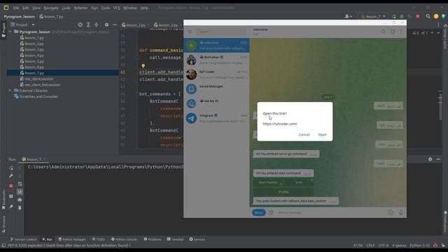 Ботостроение Telegram. Инлайн-кнопки. Pyrogram - полное руководство по ботам и юзерботам. смотреть онлайн
