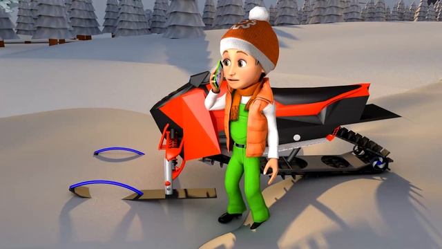Cartoon. Handy Andy and police save Santa Claus's gifts - Animations смотреть онлайн
