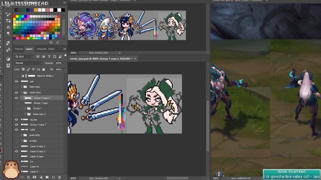 Coven Zyra [ League of Legends ] Pixel Art Speedpaint - LilMissSunBear смотреть онлайн