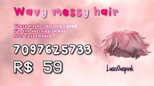 Aesthetic Pink Hair Codes for Roblox/Bloxburg | Lusci0uspink смотреть онлайн