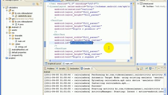 aula 3682 android - Implementando no java os Widgets com findViewById смотреть онлайн