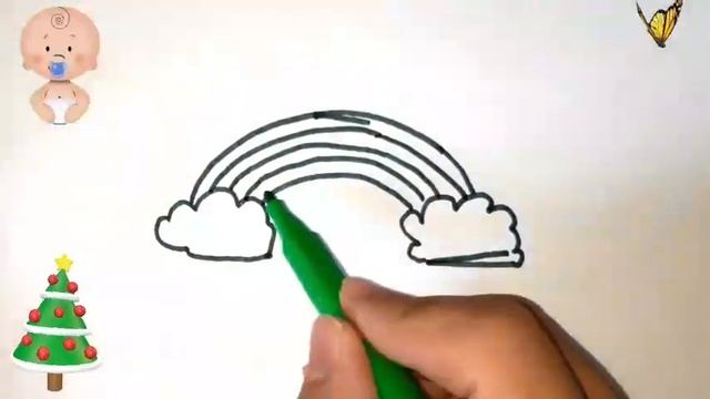 draw a rainbow picture for kids нарисовать радугу картинку для детей bolalar uchun kamalak rasmin c смотреть онлайн