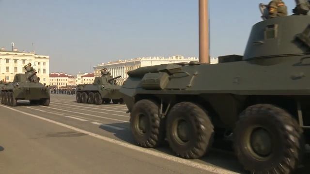 Парадный строй при Александрийском столпе! Подготовка ко Дню Победы в Санкт-Петербурге смотреть онлайн