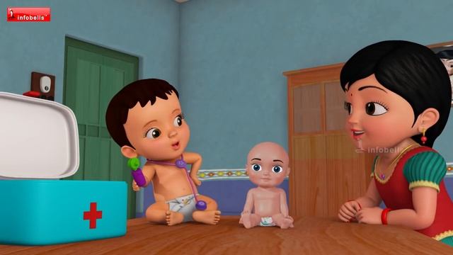 சிட்டியின் டாக்டர் செட்டு விளையாட்டு | Tamil Rhymes for Children | Infobells смотреть онлайн