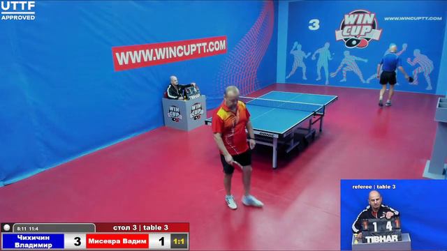 Чихичин Владимир 3-2 Мисевра Вадим Турнир Восток 3 WINCUP 27.09.21 Прямая Трансляция Зал 3 смотреть онлайн