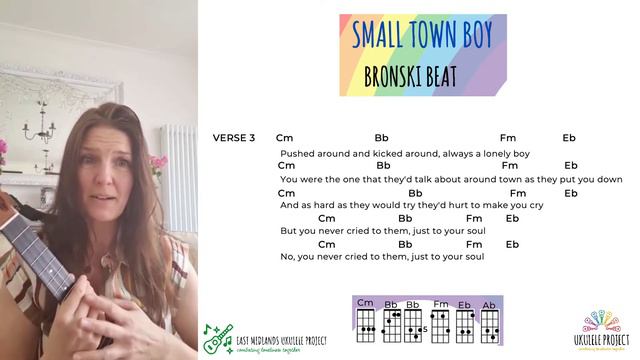 Small Town Boy - Bronksi Beat Ukulele Tutorial and play along смотреть онлайн