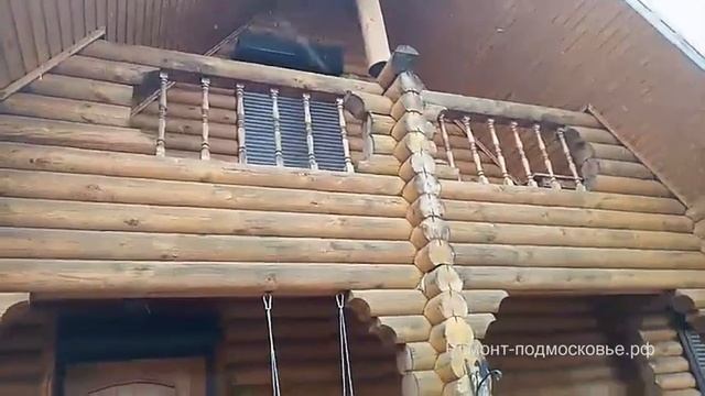 Обновление фасада дома из оцилиндрованного бревна смотреть онлайн