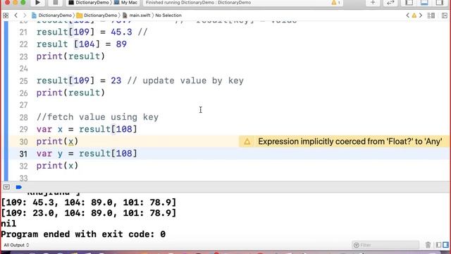 Swift Dictionary | Declaration and initialization | Swift Programming Tutorials in Hindi смотреть онлайн