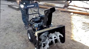 Запуск бензинового снегоуборщика Hyundai S6560