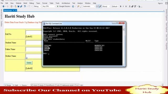 Delete Data from Oracle 11g Database in Asp.Net C# | Hindi | Free Online Learning Classes смотреть онлайн