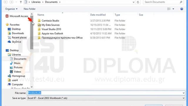 Export the Products table to the IL-ates\Files folder of your desktop, in Excel 97 - Excel 2003... смотреть онлайн
