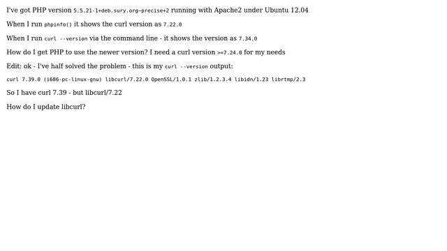 DevOps & SysAdmins: Curl version on command line is different to PHP смотреть онлайн
