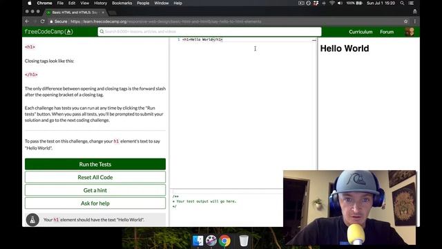 Basic HTML and HTML5: Say Hello to HTML Elements | freeCodeCamp смотреть онлайн