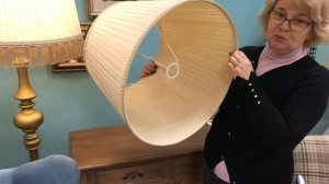 Абажур для торшера из шелковой ленты.