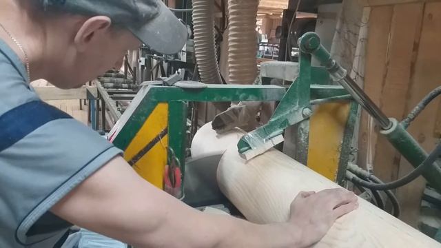 Производство оцилиндрованного бревна смотреть онлайн
