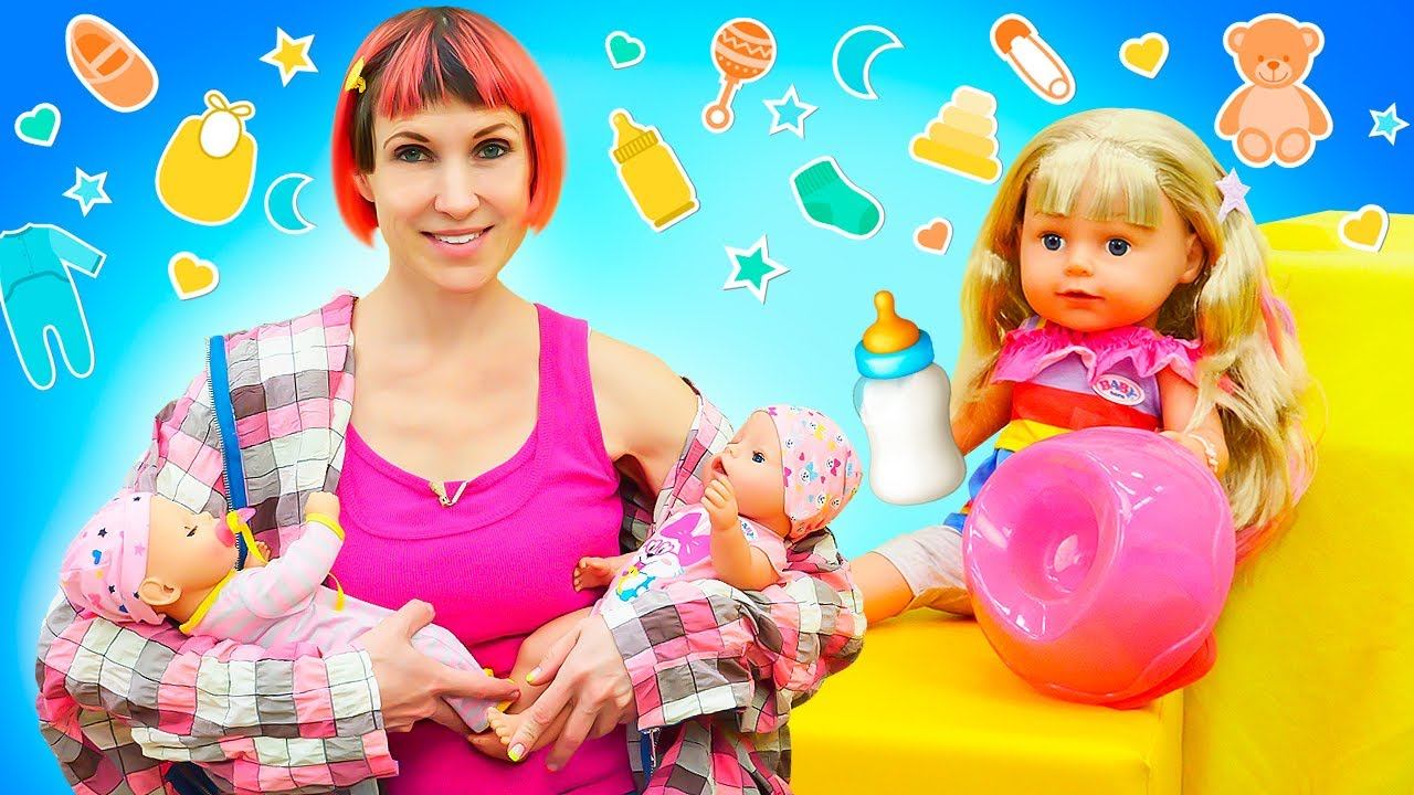 Маша Капуки Кануки играет с пупсами! Беби Бон Сестричка как мама ухаживает за малышами! Дочки матери смотреть онлайн