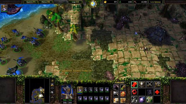 Warcraft 3 Frozen Throne Night Elf Campaign pt 2 NAGA NAGA and more naga смотреть онлайн