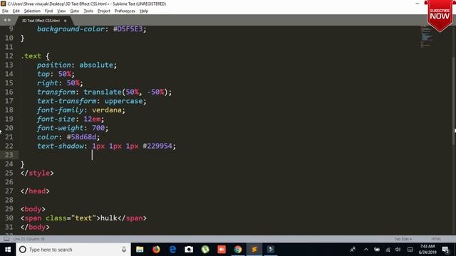 How to create 3d text using css | cool css effects смотреть онлайн