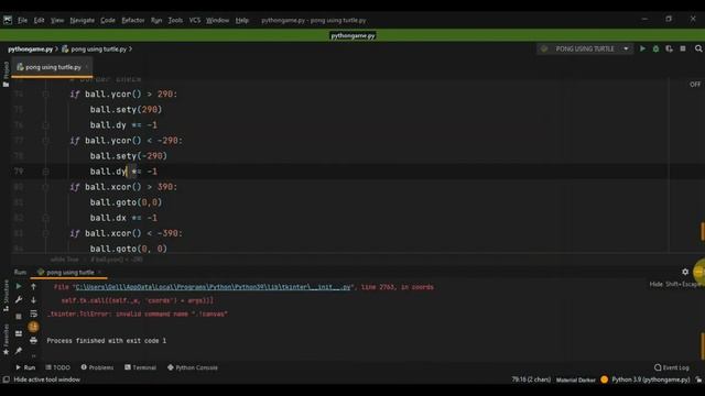 How to make a Pong Game in Python | using Turtle смотреть онлайн