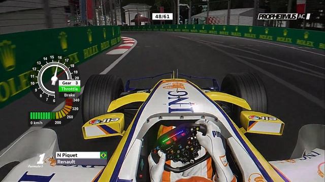 Onboard with Nelson Piquet at Marina Bay | 2008 Singapore Grand Prix | #assettocorsa смотреть онлайн