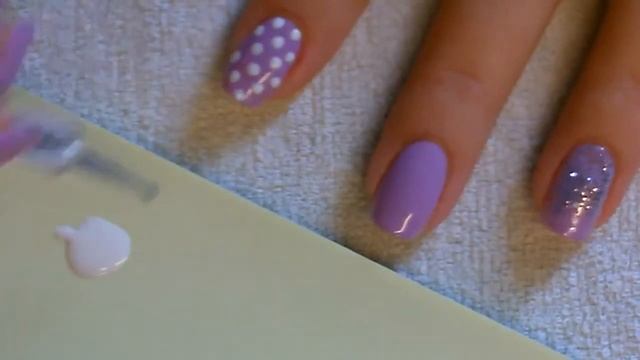 ♡Маникюр в горошек Маникюр с блестками♡ смотреть онлайн