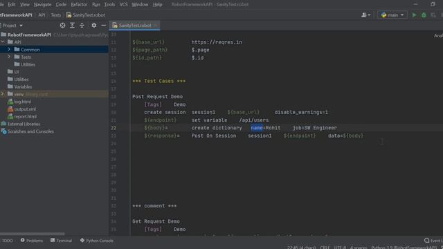 Robot Framework - Post Request смотреть онлайн